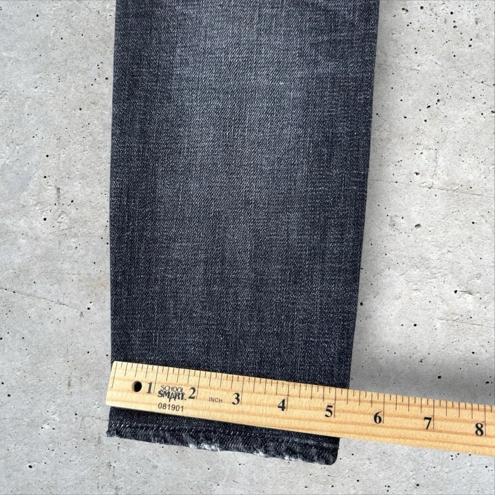 Moussy Vintage‎ Prichard Straight in Faded Black Japanese Selvedge Denim Sz 25